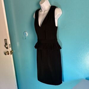 Maje Womens Size XS Black Sleeveless V-Neck Dress Size 1 Looks Unworn Rear Zip